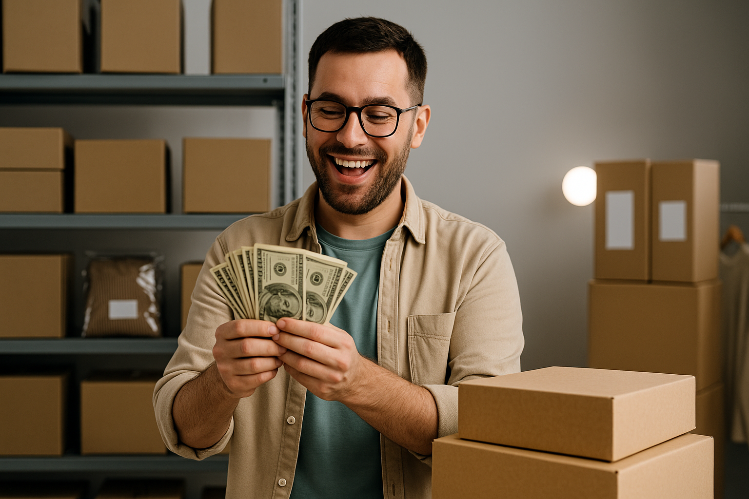 Successful ecommerce seller with funding in warehouse